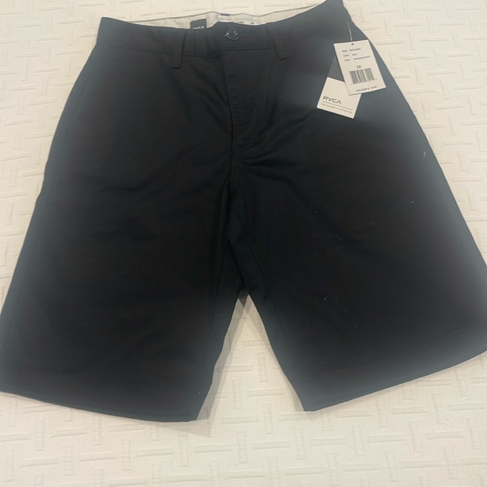 RVCA Men’s Black Shorts Size 28 NWT